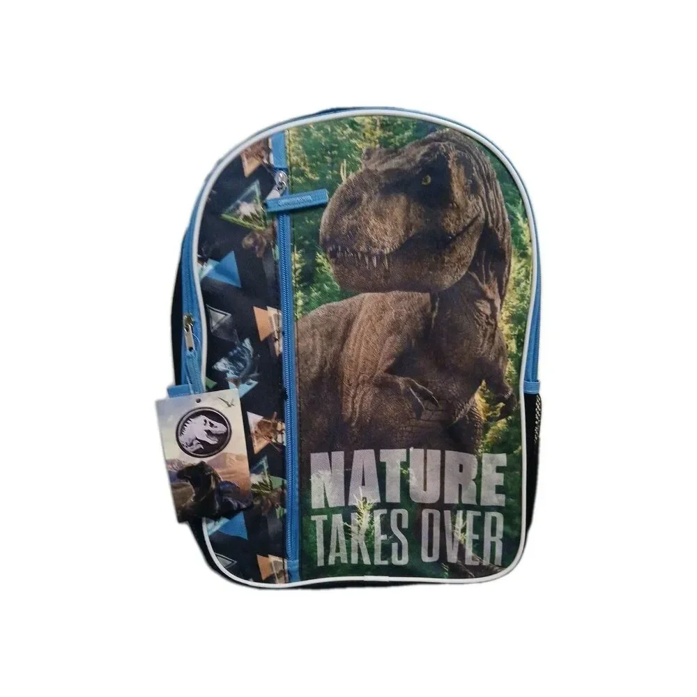 Universal Jurassic World 16in Backpack School Bag Black  11.5